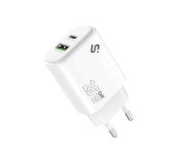 Cargador GAN 25 W SUBBLIM USB-C PD 3.0 + PPS & USB-A QC 3.0, Doble Puerto Rápido para Tablets iPad Pro/Air/10/Mini, Galaxy Tab S9-S7, móviles iPhone 16-12, Pixel, Xiaomi, Switch, Compacto y Seguro