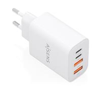 Cargador GaN 32W Aisens 2xUSB-C PD3.0 2xUSB-A Blanco