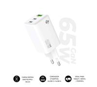 Cargador gan 65 w subblim, 2 × usb-c + usb-a pd 3.0 & pps, 45 w + 20
