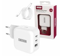 Cargador GaN 67W SuperFast 2x USB-C 1x USB-A Blanco Garantía: 2 años