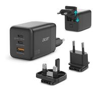 Acer Cargador Universal HP.DSCAB.019 GaN 100W 2x USB-C 1x USB-A PD 3.0 Carga rápida Negro