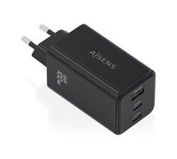 Cargador GaN AISENS ASCH-100W3P052-BK 100W 2x USB-C PD3.0 QC4.0 QC5.0 1x USB-A QC3.0 Negro