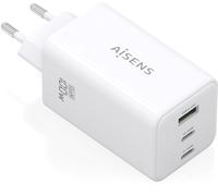 Cargador GaN de 100 W 2 puertos USB-C PD3.0 QC4.5 QC5.0 1 puerto USB-A QC3.0 (blanco) - AISENS