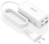 Cargador GaN de 100 W 3 puertos USB-C y 1 puerto USB-A (blanco) - AISENS