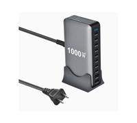 Cargador GaN de 1000 W USB C de Escritorio Rápido, Cargador Rápido de 10 Puertos USB Tipo C PD3.1 para , para S24, para ,