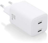 Cargador gan de pared aisens asch-65w2p039-w/ 2xusb tipo-c/ 65w