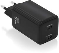 Cargador gan de pared aisens asch-65w2p040-bk/ 2xusb tipo-c/ 65w