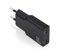 Cargador gan de pared aisens asch-30w2p049-bk/ 2xusb tipo-c/ 30w