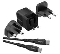Cargador GaN de pared de 4A USBC con enchufe múltiple EU/UK/US de 20W con cable