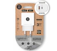 Cargador gan de pared tech one tech gan tec2270/ 1xusb tipo-c/ 1x usb/