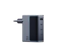 Cargador GaN negro - Cuktech - 140 W - 3x USB-C - USB-A - AD1404UEU - Universal - Función de carga por defecto - 2 años