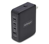 Cargador GaN StarTech.com 140W 3xUSB-C 1xUSB-A Power Delivery Internacional Negro