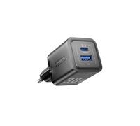 Cargador GaN, Type-C, USB, PD30W, carga rápida doble - Vention (FEQB0-EU) - Negro