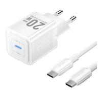 Cargador Gan de Pared Vention TZ-FEPW0-EU-01/ 1xUSB Tipo-C + Cable USB Tipo-C/ 20W