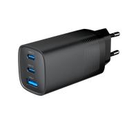 Cargador - GEMBIRD - TA-UC-PDQC65-01-BK - 3 Puertos - 65 W - Carga Rápida - Tecnología GaN