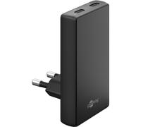 Cargador Goobay 75725 Interior 65W 2 Puertos USB-C Carga Rápida Power Delivery Negro
