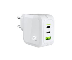Cargador - GREEN CELL - GC PowerGaN - 65W - 2x USB-C PD - 1x USB-A QC 3.0