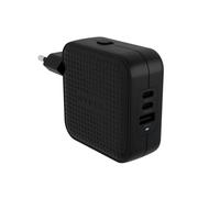 Cargadpr de pared targus hyperjuice 70w 2x usb tipo c 1x usb tipo a negro