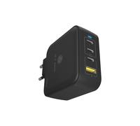 Cargador ICY BOX GAN de 100 W - 3 Puertos USB-C y 1 Puerto USB-A, Power Delivery 3.0, Carga rápida, Compacto y Ligero, para Smartphones, tabletas y portátiles, Modelo IB-PS1040-PD.