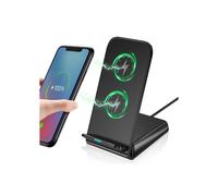 Cargador inalámbrico, 15 W, certificado Qi, luminoso, inducción con doble bobina, para cualquier dispositivo compatible con carga inalámbrica.