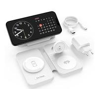 cargador inalámbrico 2 en 1, estación de carga magnética para smartphones, smartwatches y auriculares; ideal para carga rápida y conveniente.