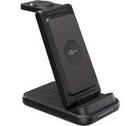 Cargador inalámbrico 3 en 1, 15 W, Qi Cargador para móvil, Reloj y Auriculares