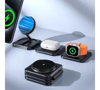 Cargador inalámbrico, 3 en 1 Caricatore Wireless per iPhone 14/13/12 Series, iWatch 8/7/6/SE/5/4/3/2, AirPods 3/2/Pro(Adattatore Include)