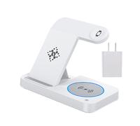 Cargador inalámbrico 3 en 1 de 15 W para Apple Watch 9/8/Ultra 2/Ultra/Se/7/6/5/4/3/2 y Airpods 3/2/1/Pro.