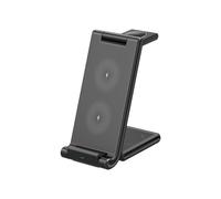 Cargador inalámbrico 3 en 1 para smartphones, auriculares, relojes inteligentes, estación de carga inalámbrica Qi para Apple, soporte plegable