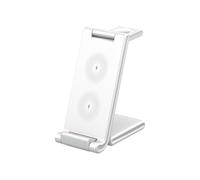 Cargador inalámbrico 3 en 1 para smartphones, auriculares, relojes inteligentes, estación de carga inalámbrica Qi para Apple, soporte plegable