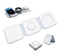 Cargador Inalámbrico 3 en 1 Plegable, Estación de Carga Rápida Compatible con Phone 16/15/14/13/12 Pro MAX, Relojes Series 10/9/8/7 y Auriculares, Carga Segura, Rápida y Eficiente para Dispositivos