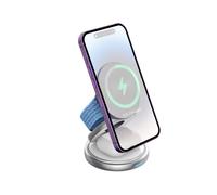 Cargador inalámbrico 3 en 1, plegable, Magsafe, para Airpods, Apple Watch, portátil, de viaje, para iPhone 15, 14, 13, 12 y 11