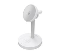Cargador inalámbrico 3 en 1 USB-C 15W Qi/Qi2 Blanco, Apple Watch, Auriculares y Smartphone
