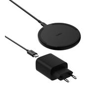 Belkin BoostCharge Cargador Inalámbrico Qi, Carga Rápida 15W - Negro | Estación de Carga Inalámbrica, Certificación Qi, iPhone, Samsung y Pixel, Compatible con Fundas, Cable USB-C y Adaptador 20W