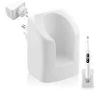 Cargador Inalámbrico Cepillo de Dientes Eléctrico Sin Cable Oral B Compatible con IO7 IO8 IO9 Serie 7 8 9 IPX6 Resistente al Agua Magnético Cargador de Pared Enchufe Europeo - Blanco