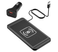 Cargador Inalámbrico Coche de 15 W con PD40w QC3.0 Cargador Inalámbrico para Coche de Base Base de Carga Antideslizante Compatible con iPhone17 16 15 14 13 12 11Pro Samsung S23 S22 AirPods (1m Cable)