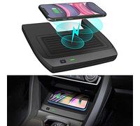 Cargador Inalámbrico Coche para 10a Generación de Honda Civic 2020 2019 2018 2017 2016 Consola Central Accesorios Panel 10W Carga Rápida 3 Bobinas Auto Teléfono Cargador para iPhone Samsung