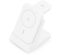 Cargador inalámbrico con batería externa de 5000 mAh y 15 W (blanco) - AISENS