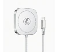 Cargador inalámbrico cuadrado de sobremesa de 25 W compatible con Apple 17 MagSafe.