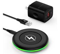 Cargador inalámbrico de 15 W para Samsung Galaxy S25 FE Edge Plus Ultra S25+ S24 S24+ S23 S23+ S22 S21 S20, Note 20, 20+, Z Fold 7 6 5 4 5G, Z Flip 7 FE 6 5 4 5G, Buds3 Pro, Buds3, almohadilla de