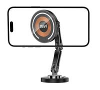 Cargador inalámbrico de coche, cargador inalámbrico de montaje de coche | Soporte magnético para teléfono de coche | Soporte plegable para teléfono móvil para camión, cargador rápido de coche