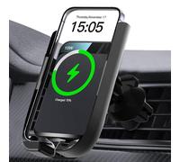 Cargador inalámbrico de coche electromagnético Sense Qi de 15 W, carga rápida, abrazadera automática de 1 clic y soporte de teléfono abierto, soporte de ventilación para iPhone 17 16 15 14 13 12