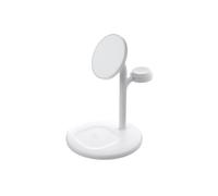 Cargador inalámbrico de coche Green Cell MSST-GC-3IN1-W MagSafe triple carga blanco