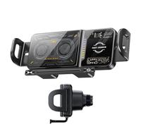 Cargador inalámbrico de coche - Soporte de carga rápida de 20 W | Soporte para teléfono de coche giratorio 90 grados con luz LED - para ventilación, salpicadero, parabrisas y viajes