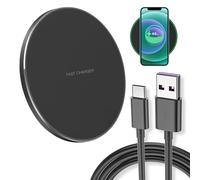 Cargador Inalámbrico de Inducción 35W, Ultra Rápido con Tecnología Qi Power, Compatible con 16/15/14/ Serie, Auricular 4/3/2, Galaxy S24/S23/S22/Note, One-Plus, L-G, Xiaomi - Carga Segura y Eficiente