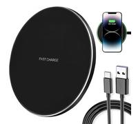 Cargador Inalámbrico de Inducción 35W Ultra Rápido para Phone 16/15/14/13/12, Auriculares Bluetooth 4/3/2, Galaxy S25/S24/S23/S22/S21, Adaptador de Corriente Universal Tipo C, Almohadilla Carga Qi