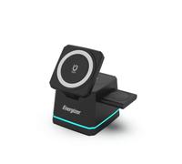 Cargador inalámbrico Energizer WCP307 carga rápida MagSafe 3 dispositivos negro