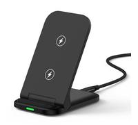 Cargador inalámbrico, estación de carga inalámbrica rápida de 15 W, cargador de teléfono de escritorio rápido plegable compatible con Samsung Galaxy S26 Ultra S26 Plus S25 FE S25 Edge S25 Ultra S24