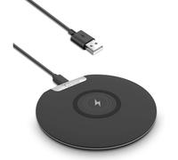 Cargador inalámbrico innovador, base de carga rápida para teléfonos compatibles con Qi, que garantiza una entrega de energía segura y confiable.