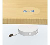 Cargador inalámbrico invisible de larga distancia, USB 3.0 QI, estación de carga rápida inalámbrica estándar, 10 W, 7.5 W, 5 W (distancia máxima de carga de 2 cm), compatible con iP-h One 12,11, etc